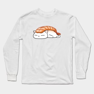 Chubby Cat Shrimp Sushi Long Sleeve T-Shirt